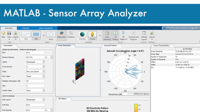 MATLAB Sensor Array Analyzer App