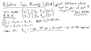 Relative Gain Array RGA and Input Output Pairing