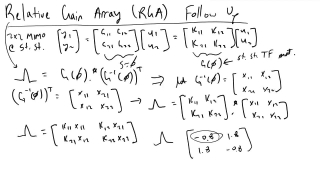 Relative Gain Array RGA Analysis