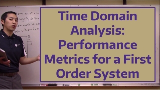 Time Domain Analysis: Performance Metrics for a First Order System