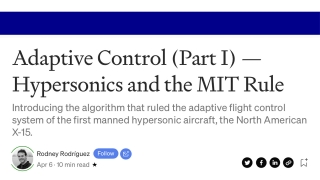 Adaptive Control (Part I) — Hypersonics and the MIT Rule