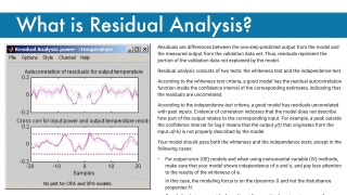 What is Residual Analysis?