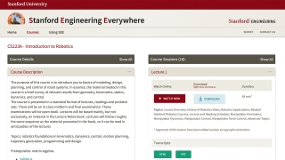 Stanford Engineering Everywhere: CS223A - Introduction to Robotics