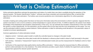 What Is Online Estimation?