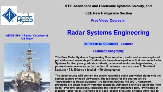 Free Video Course in Radar Systems Engineering