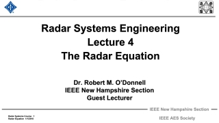 Radar Systems Engineering Lecture 4: The Radar Equation
