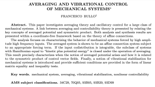 Averaging and Vibrational Control of Mechanical Systems