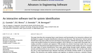 Manuscript about ITISE: an Interactive Software Tool for System Identification