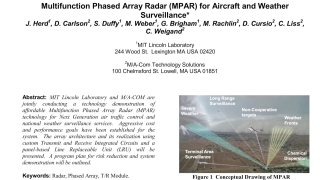 Multifunction Phased Array Radar (MPAR) for Aircraft and Weather Surveillance