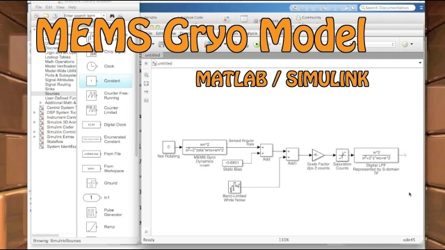 A simple MEMS gyro model using MATLAB / Simulink