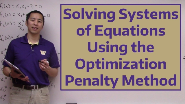 Solving Systems of Equations Using the Optimization Penalty Method