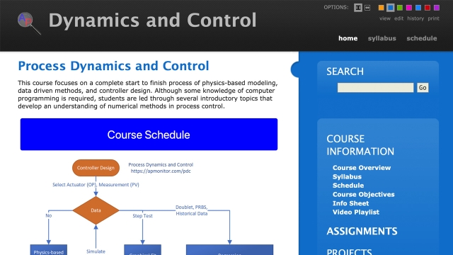 Process Dynamics and Control Course