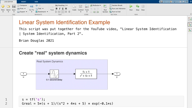 MATLAB Scripts for video "Linear System Identification | System Identification, Part 2"