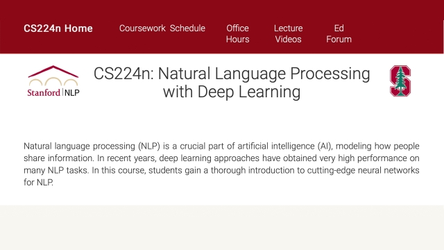 CS224n: Natural Language Processing with Deep Learning | Winter 2021