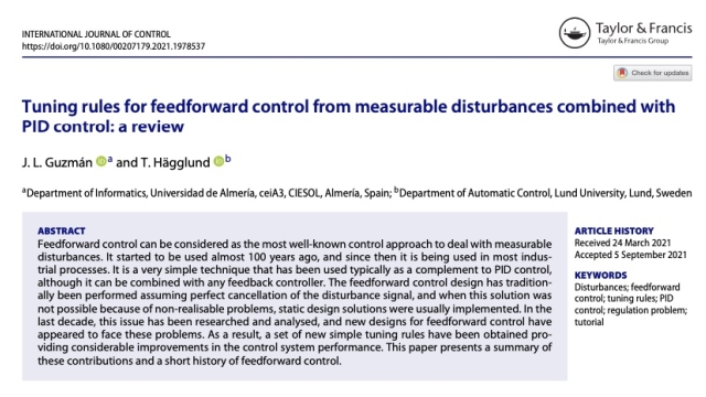 Feedforward tuning rules for measurable disturbances with PID control: a tutorial